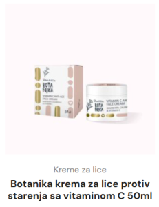 Botanika krema za lice protiv starenja sa vitaminom C 50ml