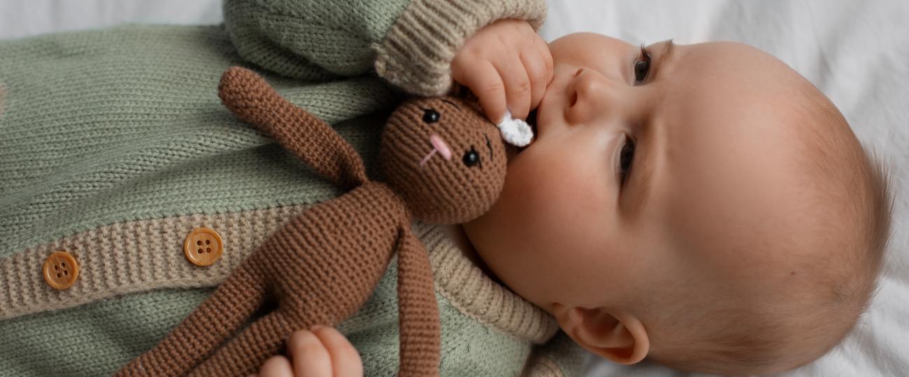 Beba sa plisanom igrackom