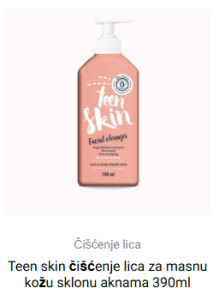 Teen skin čišćenje lica za masnu kožu sklonu aknama 390ml